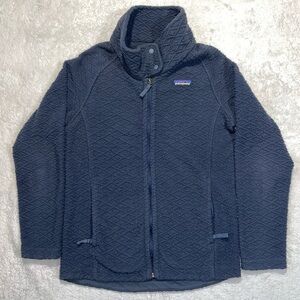 Patagonia Diamond Capra Fleece Jacket - Smolder Blue/Grey - Womens XS